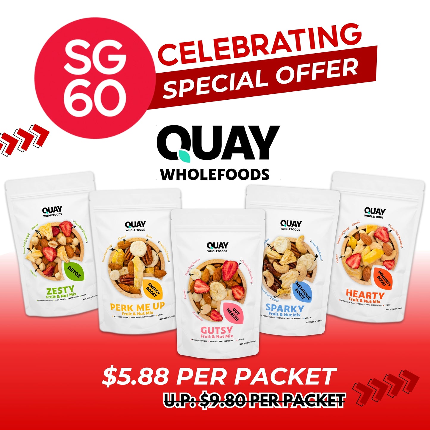 QUAY WHOLEFOODS - ZESTY TRAIL MIX (DETOX)