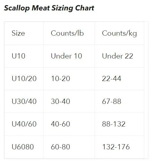 SEA HARVEST SHARK BAY AUSTRALIA FROZEN SCALLOP 10/20 (1 KG)