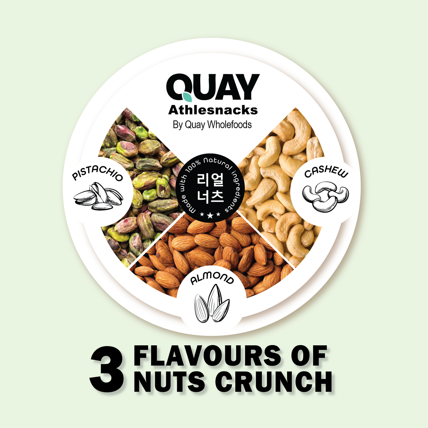 QUAY ATHLESNACKS 开心果脆片 (150克) - 健康零食 / QUAY WHOLEFOODS 