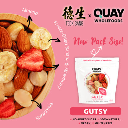 QUAY WHOLEFOODS - GUTSY TRAIL MIX 80G (GUT HEALTH)