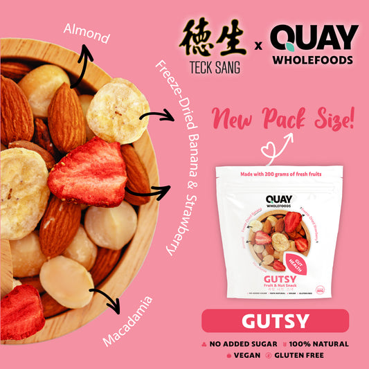 QUAY WHOLEFOODS - GUTSY TRAIL MIX 80G (GUT HEALTH)