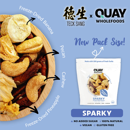 QUAY WHOLEFOODS - SPARKY TRAIL MIX 80G (METABOLIC BOOST)